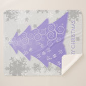 Lavender Festive Weihnachtsbaum Sherpa Blanket Sherpadecke (Vorderseite (Horizontal))