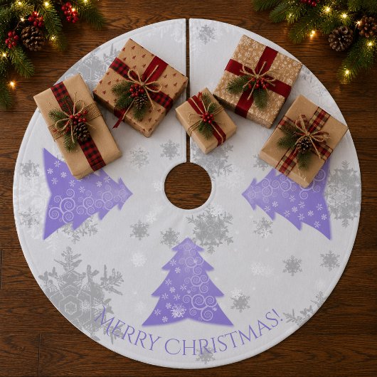 Lavender Festive Weihnachtsbaum Skirt Polyester Weihnachtsbaumdecke