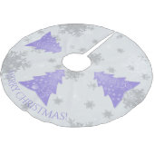 Lavender Festive Weihnachtsbaum Skirt Polyester Weihnachtsbaumdecke (Schrägansicht)