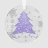 Lavender Festliche Weihnachtsbaum Ornament (Rückseite)