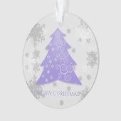 Lavender Festliche Weihnachtsbaum Ornament (Vorderseite)