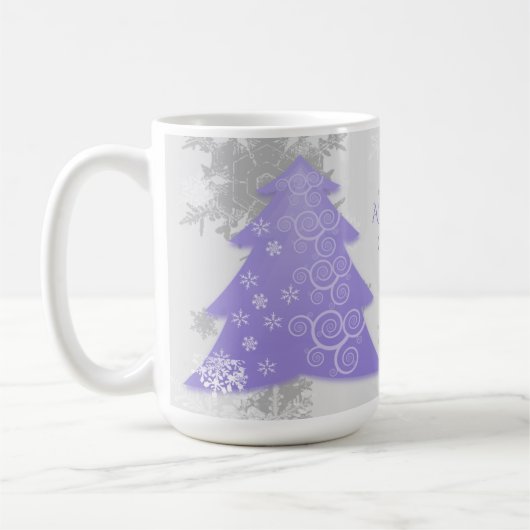 Lavender Festliche Weihnachtsbaum Tasse (Links)