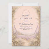 Lavender Field Countryside Baby Shower Einladung (Vorderseite)