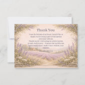 Lavender Field Garden Birthday Dankeskarte (Vorderseite)