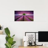 Lavender Field Landsommer Sunset Poster (Heimbüro)