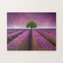 Lavender Field Landsommer Sunset Puzzle