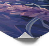 Lavender Field Modern Watercolor Wall Art Poster (Ecke)