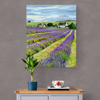 Lavender Field & Nature Art Leinwanddruck