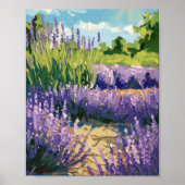 Lavender Field Poster - Soft Impressionist Floral (Vorne)
