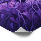 Lavender Field Sunset Wall Art Print Poster (Ecke)