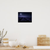Lavender Field under Full Moon Night Poster (Küche)