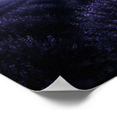 Lavender Field under Full Moon Night Poster (Ecke)