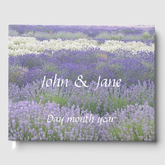 Lavender Field Wedding Guestbook Gästebuch (Vorderseite)