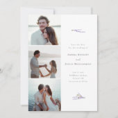 Lavender Fields 3 Foto Wedding Custom Save The Date (Vorderseite)
