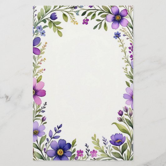 Lavender Fields Briefpapier (Rückseite)