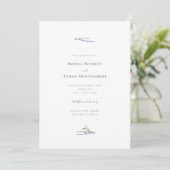 Lavender Fields Hochzeitseinladung Einladung (Stehend Vorderseite)
