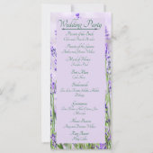 Lavender Fields-Hochzeitsprogramm (Rückseite)