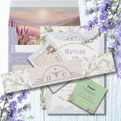 Lavender Fields of Blue Western Wedding Einladungsbanderole