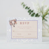Lavender Fields of Blue Western Wedding RSVP Karte (Stehend Vorderseite)