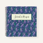 Lavender Fields Pattern in Purple Notizblock (Vorderseite)