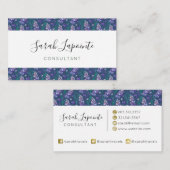 Lavender Fields Pattern in Purple Visitenkarte (Vorne/Hinten)