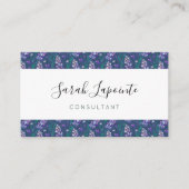 Lavender Fields Pattern in Purple Visitenkarte (Vorderseite)
