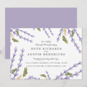 Lavender Fields Probe Dinner Einladung (Vorne/Hinten)