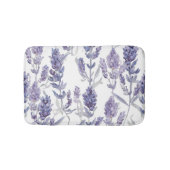 Lavender Fields | Purple Watercolor Flower Pattern Badematte (Vorderseite)