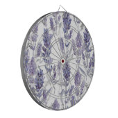 Lavender Fields | Purple Watercolor Flower Pattern Dartscheibe (Vorderseite Links)