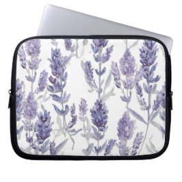 Lavender Fields | Purple Watercolor Flower Pattern Laptopschutzhülle