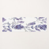 Lavender Fields | Purple Watercolor Flower Pattern Yogamatte (Rückseite (Horizontal))