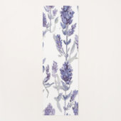 Lavender Fields | Purple Watercolor Flower Pattern Yogamatte (Vorderseite)