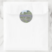 Lavender Fields Runder Aufkleber (Tasche)