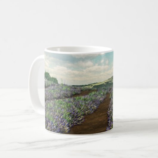 Lavender Fields-Tasse Kaffeetasse (Vorderseite Links)