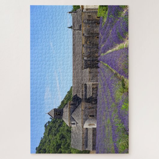 Lavender Fields von Senanque Abbey Puzzle (Vertikal)