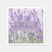 Lavender Fields Wedding Cocktail Napkins Serviette (Vorderseite)