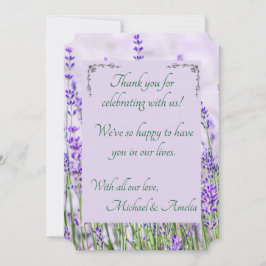 Lavender Fields Wedding Corner Danke Karte