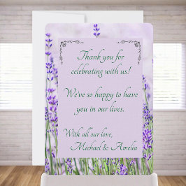 Lavender Fields Wedding Dankeschön Card Dankeskarte