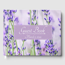 Lavender Fields Wedding Guest Book Gästebuch