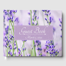 Lavender Fields Wedding Guest Book Gästebuch