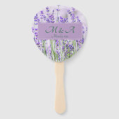 Lavender Fields Wedding Hand Fans Fächer (Rückseite)
