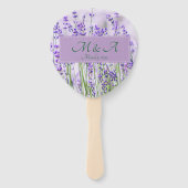 Lavender Fields Wedding Hand Fans Fächer (Vorderseite)