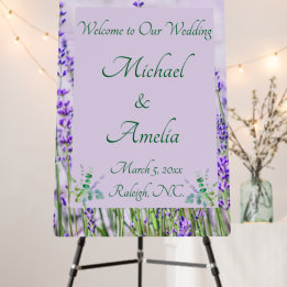 Lavender Fields Wedding Large Welcome Sign