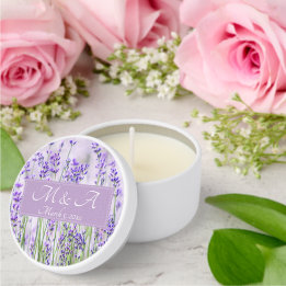 Lavender Fields Wedding Mini Candle Favoriten