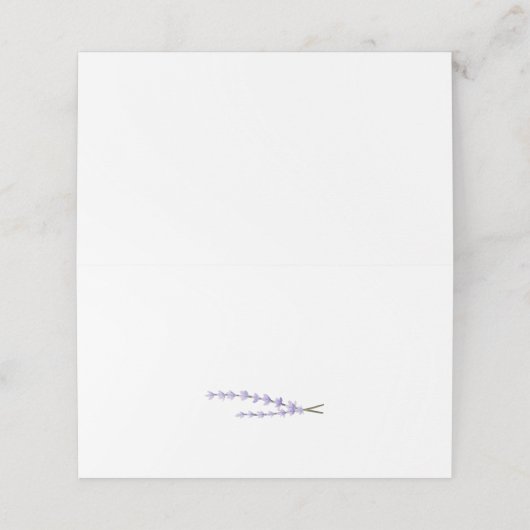 Lavender Fields Wedding Platzkarte (Außenseite Aufgefaltet)