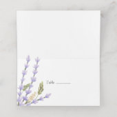 Lavender Fields Wedding Platzkarte (Innenseite Aufgefaltet)