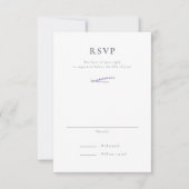 Lavender Fields Wedding RSVP Karte (Vorderseite)