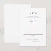 Lavender Fields Wedding RSVP Karte (Vorne/Hinten)