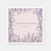 Lavender Fields Wedding Serviette (Vorderseite)