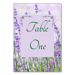 Lavender Fields Wedding-Tischnummern Tischnummer